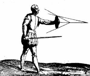 Illustration from Di Grassi's instructions on Sword and Buckler