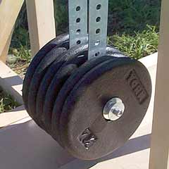 Barbell weights counterweight